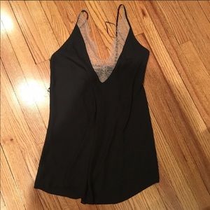 Free People Black Slip Mini Dress
